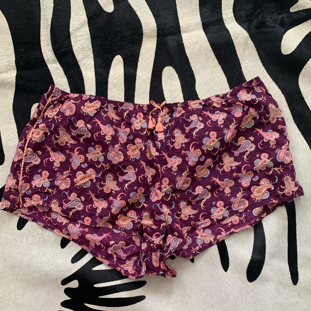 paisley victoria’s secret pajama shorts